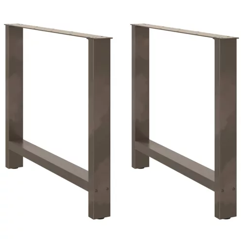  2 db natúr acél étkezőasztal láb 100 x (72-73) cm acél