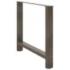  2 db natúr acél étkezőasztal láb 100 x (72-73) cm acél