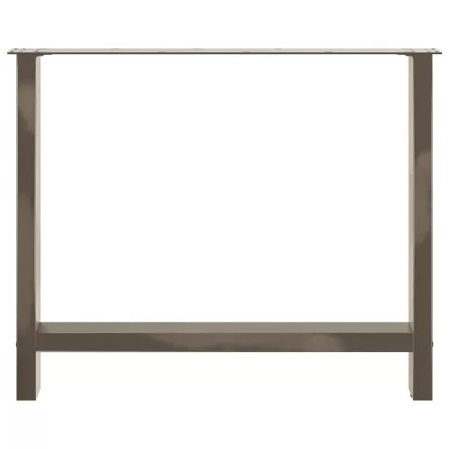  2 db natúr acél étkezőasztal láb 100 x (72-73) cm acél