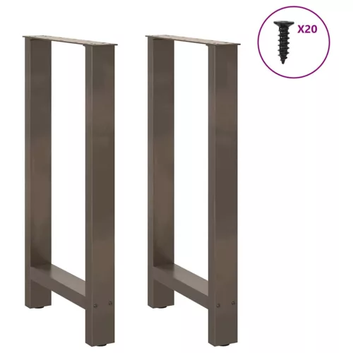  2 db natúr acél bárasztalláb 40x(90-91) cm