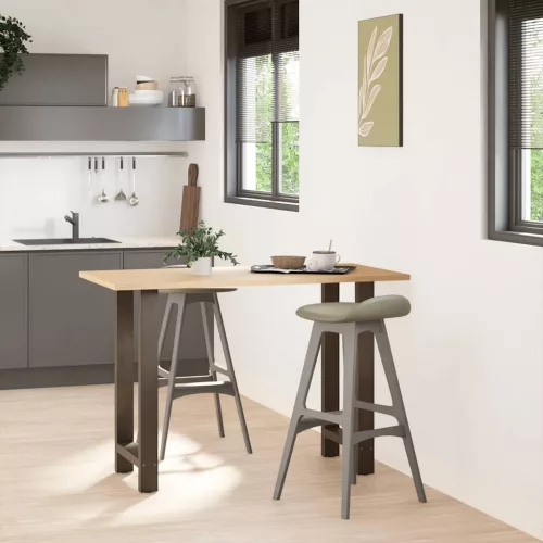  2 db natúr acél bárasztalláb 50x(90-91) cm