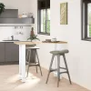  2 db fehér bárasztal láb 40 x (100-101) cm acél