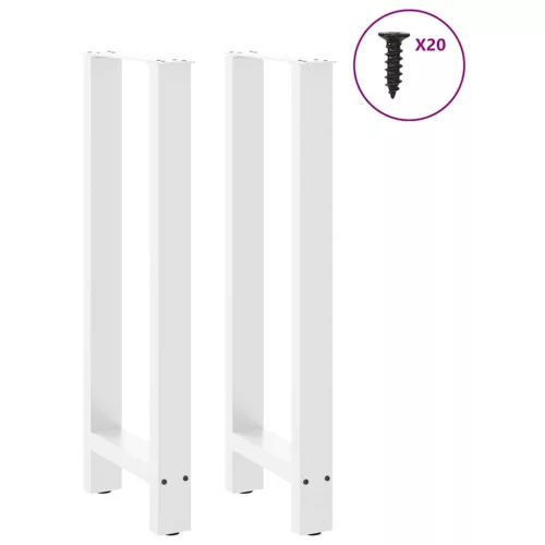  2 db fehér bárasztal láb 40 x (100-101) cm acél