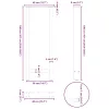  2 db fehér bárasztal láb 40 x (100-101) cm acél