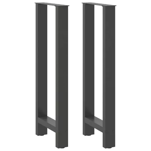  2 db antracitszürke acél bárasztalláb 40x(100-101) cm