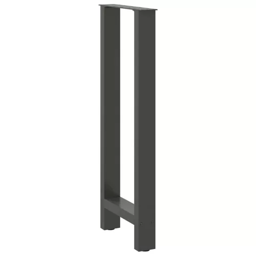  2 db antracitszürke acél bárasztalláb 40x(100-101) cm
