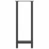  2 db antracitszürke acél bárasztalláb 40x(100-101) cm