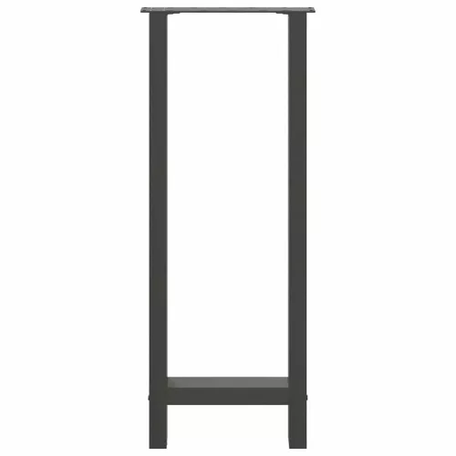  2 db antracitszürke acél bárasztalláb 40x(100-101) cm