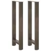  2 db natúr acél bárasztalláb 40 x (100-101) cm