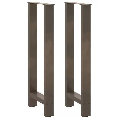  2 db natúr acél bárasztalláb 40 x (100-101) cm