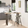  2 db natúr acél bárasztalláb 40 x (100-101) cm