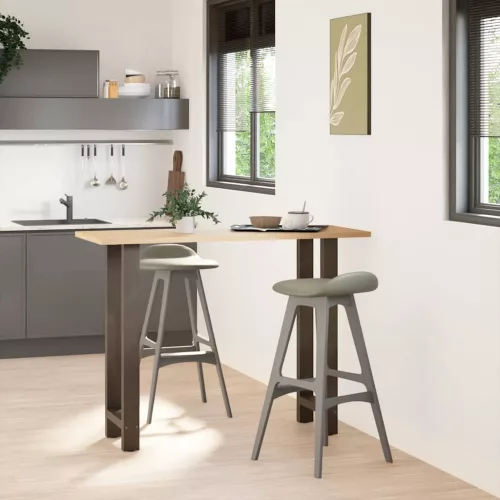  2 db natúr acél bárasztalláb 40 x (100-101) cm