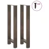  2 db natúr acél bárasztalláb 40 x (100-101) cm