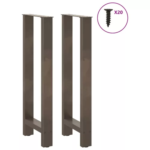  2 db natúr acél bárasztalláb 40 x (100-101) cm