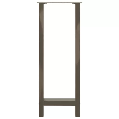  2 db natúr acél bárasztalláb 40 x (100-101) cm