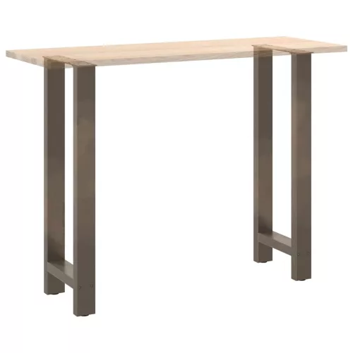  2 db natúr acél bárasztalláb 40 x (100-101) cm