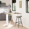  2 db fehér bárasztal láb 50 x (100-101) cm acél