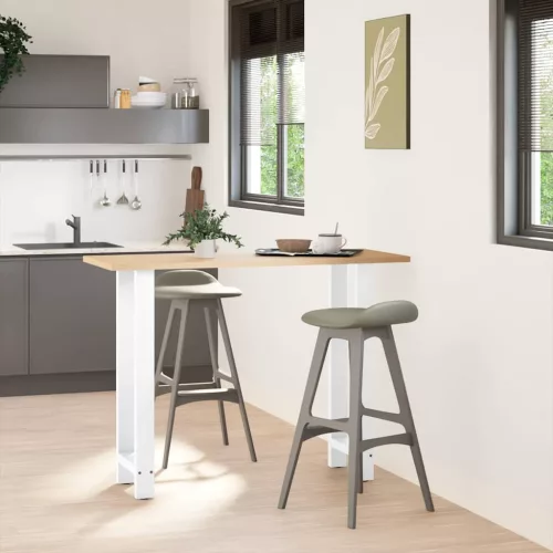  2 db fehér bárasztal láb 50 x (100-101) cm acél