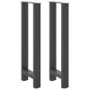  2 db antracitszürke acél bárasztalláb 50x(100-101) cm
