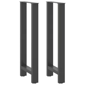  2 db antracitszürke acél bárasztalláb 50x(100-101) cm