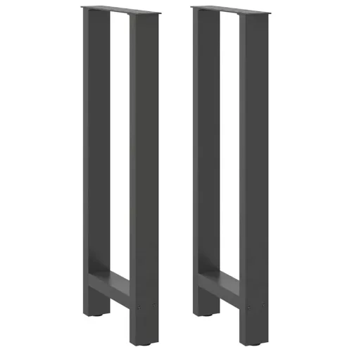  2 db antracitszürke acél bárasztalláb 50x(100-101) cm