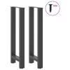  2 db antracitszürke acél bárasztalláb 50x(100-101) cm