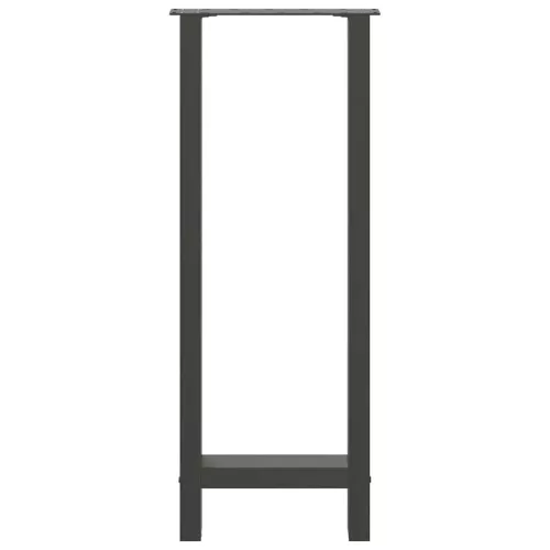  2 db antracitszürke acél bárasztalláb 50x(100-101) cm