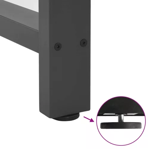  2 db antracitszürke acél bárasztalláb 50x(100-101) cm