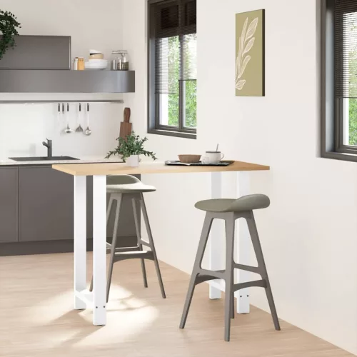  2 db fehér bárasztal láb 60 x (100-101) cm acél