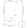  2 db fehér bárasztal láb 60 x (100-101) cm acél