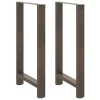  2 db natúr acél bárasztalláb 60 x (100-101) cm