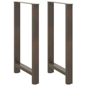  2 db natúr acél bárasztalláb 60 x (100-101) cm