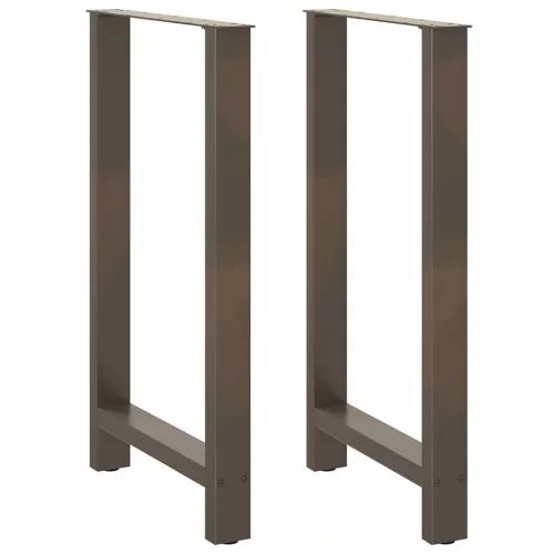  2 db natúr acél bárasztalláb 60 x (100-101) cm