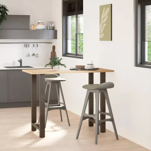  2 db natúr acél bárasztalláb 60 x (100-101) cm