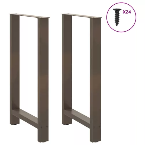  2 db natúr acél bárasztalláb 60 x (100-101) cm