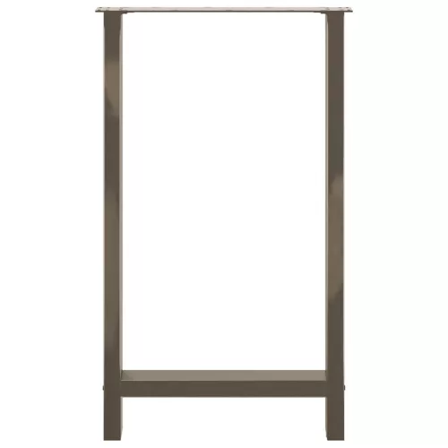  2 db natúr acél bárasztalláb 60 x (100-101) cm