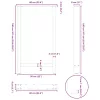  2 db natúr acél bárasztalláb 60 x (100-101) cm