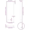  2 db fehér bárasztal láb 40 x (110-111) cm acél