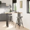  2 db antracitszürke acél bárasztalláb 40x(110-111) cm