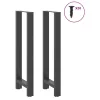  2 db antracitszürke acél bárasztalláb 40x(110-111) cm