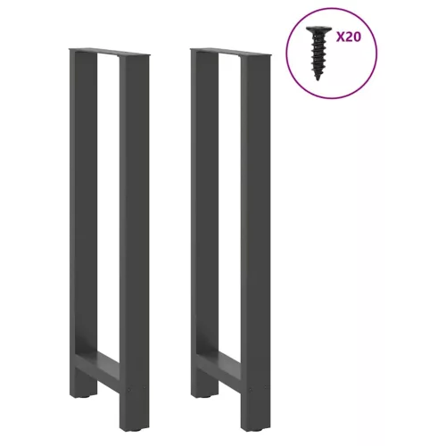  2 db antracitszürke acél bárasztalláb 40x(110-111) cm