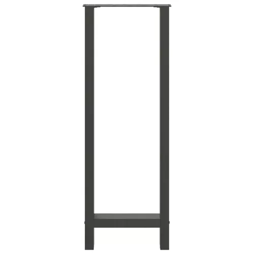  2 db antracitszürke acél bárasztalláb 40x(110-111) cm