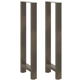  2 db natúr acél bárasztalláb 40 x (110-111) cm