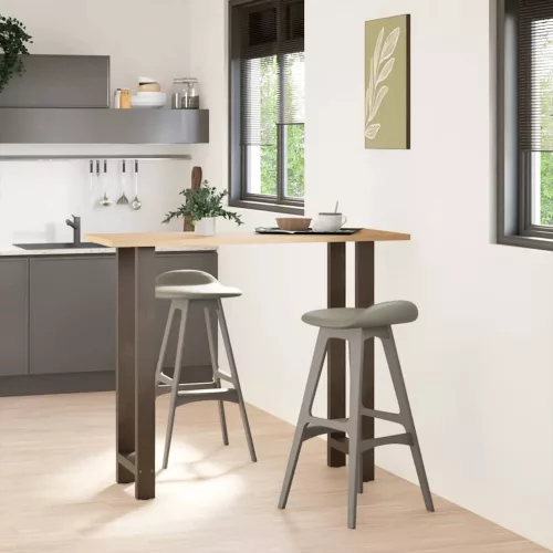  2 db natúr acél bárasztalláb 40 x (110-111) cm