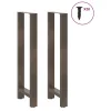  2 db natúr acél bárasztalláb 40 x (110-111) cm