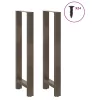  2 db natúr acél bárasztalláb 50 x (110-111) cm