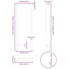  2 db natúr acél bárasztalláb 50 x (110-111) cm