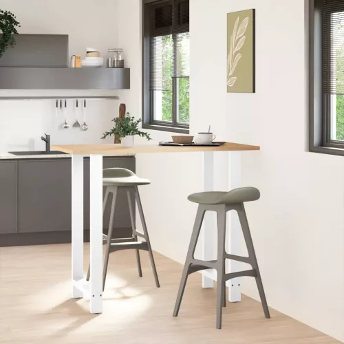  2 db fehér bárasztal láb 60 x (110-111) cm acél