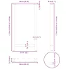  2 db fehér bárasztal láb 60 x (110-111) cm acél