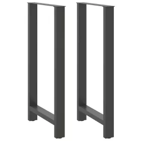  2 db antracitszürke acél bárasztalláb 60x(110-111) cm